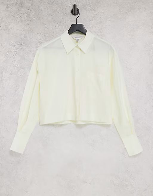 & Other Stories linen cropped blouse in beige | ASOS (Global)