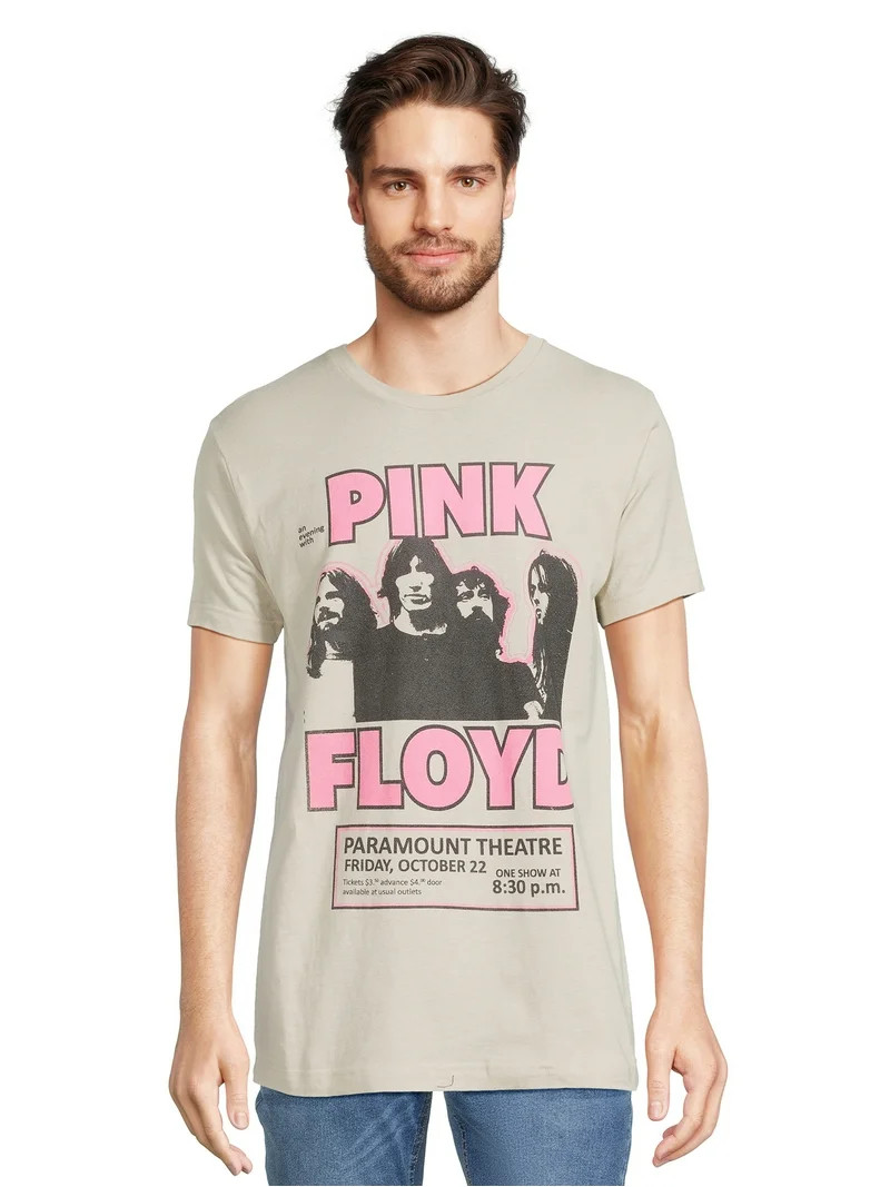 Pink Floyd Men's & Big Men's Band Graphic Tee, Sizes S-3XL | Walmart (US)