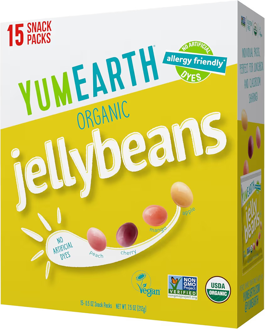 YumEarth Organic Jelly Beans - Fruity Candy Snack Packs, Gluten Free Snacks for Kids - Allergy Fr... | Amazon (US)