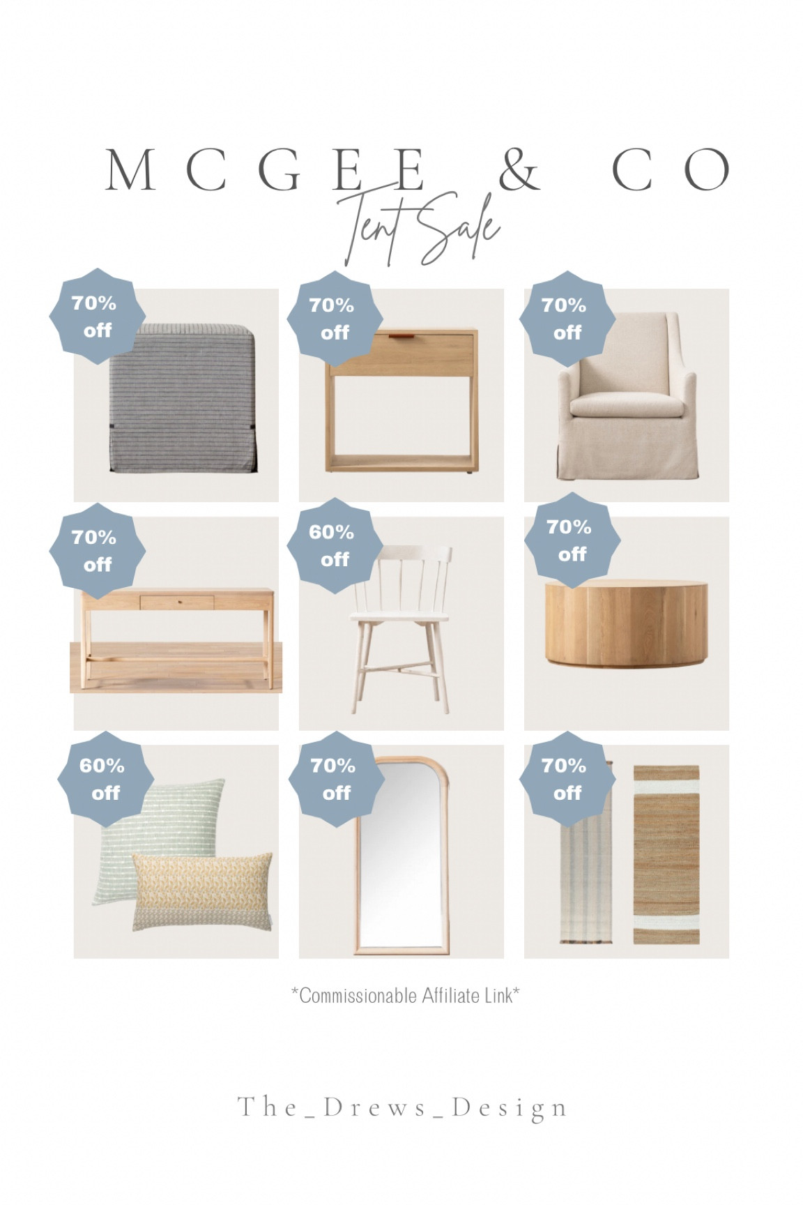 My pics from the McGee and Co tent sale! 60 to 70% off right now. Glider. Slipcover gray ottoman. White oak nightstand. Consul table. White washed dining chair. Roundwood coffee table. Throw pillows. Wood floor mirror. Runners rugs.

#LTKhome #LTKsalealert #LTKstyletip