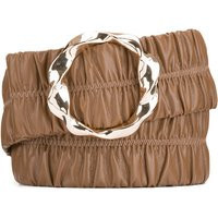 Cinturón ancho fruncido, elástico Mujer Talla 85 cm. Color Marron | La Redoute ES