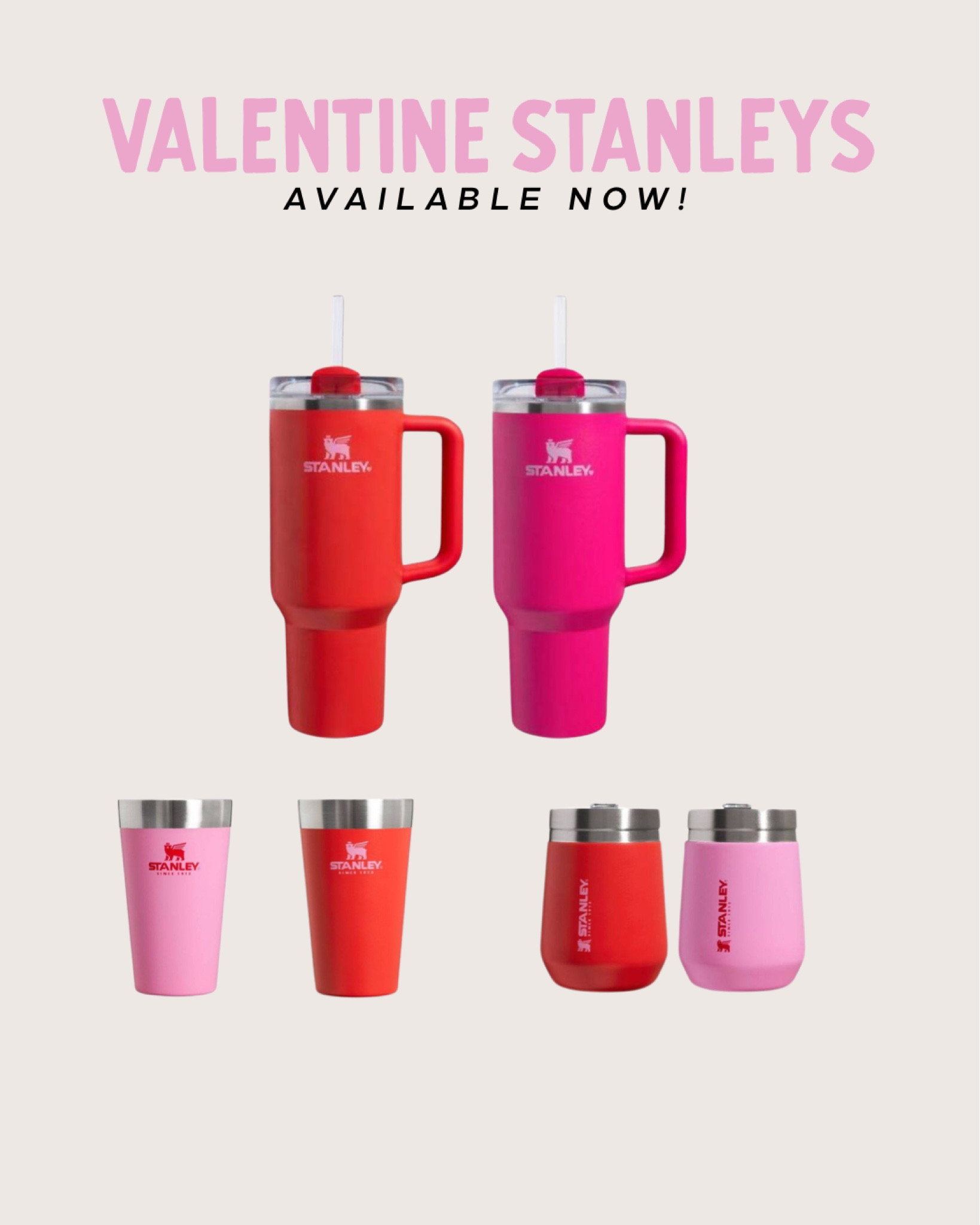 New Valentine’s Day Stanley’s available online now at target! #targetred #stanley #40oz #cosmopink #cottoncandypink