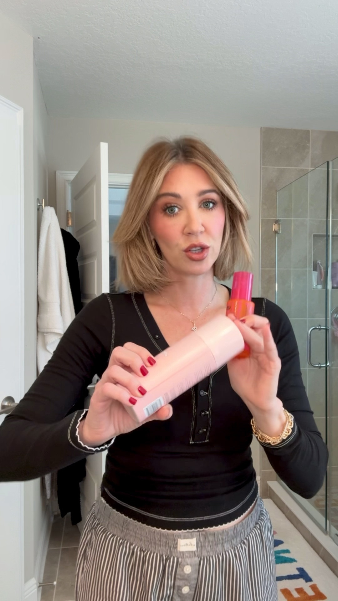 Styling when my hair is dry I use a lightweight oil and texture spray 

#LTKBeauty