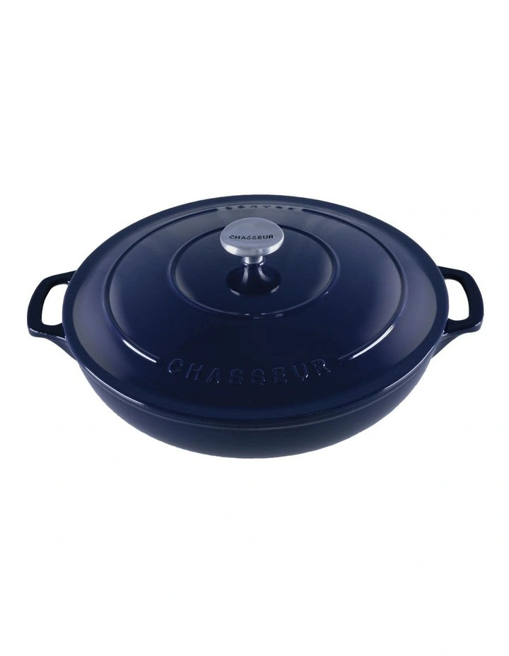 ChasseurLow Round Casserole 30cm/2.5 L in French Blue | Myer