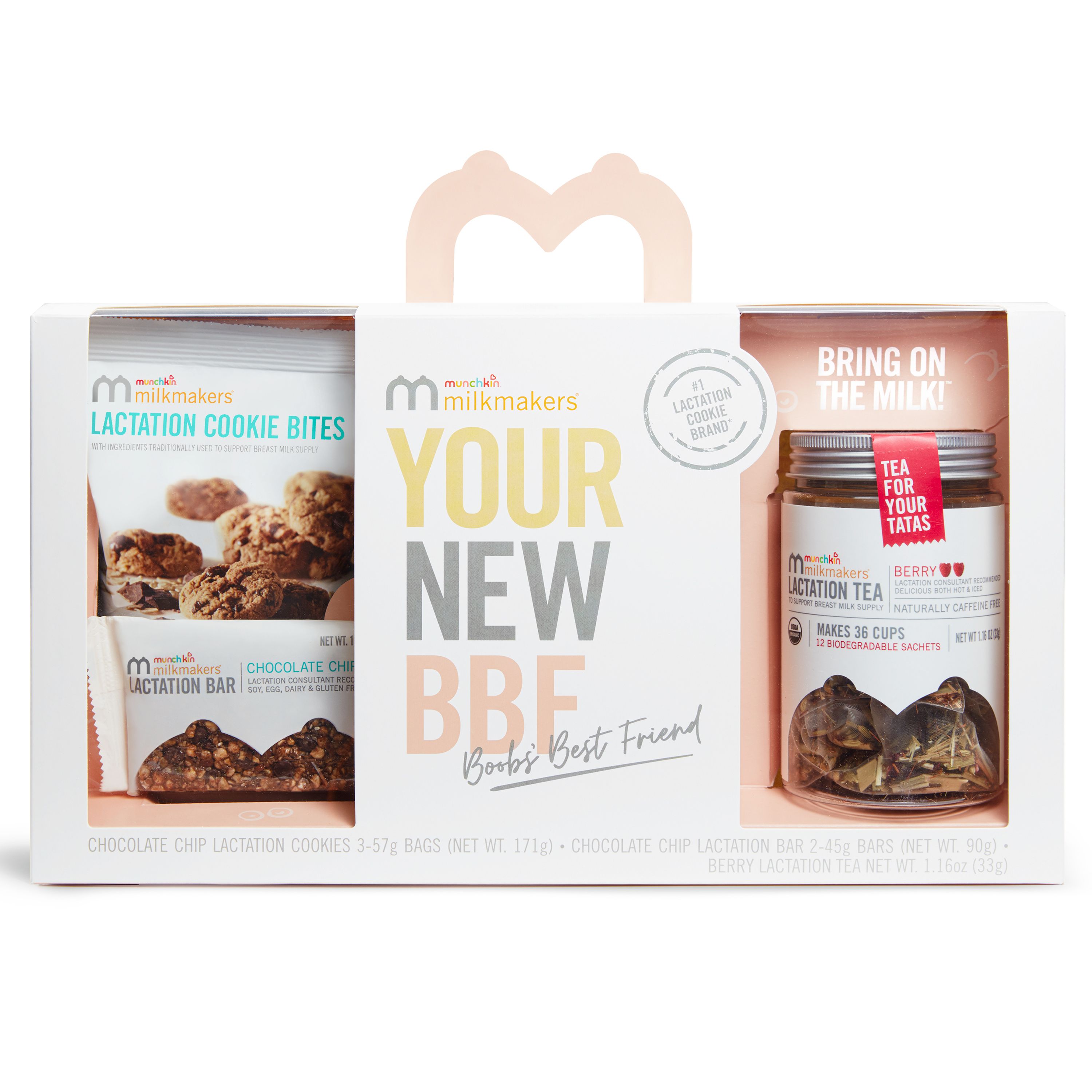 Munchkin Milkmakers Sampler Pack, Includes Lactation Cookies, Tea, and Bars | Walmart (US)