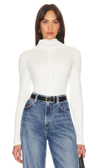 Soft Mock Rib Knit in White Sand | Revolve Clothing (Global)