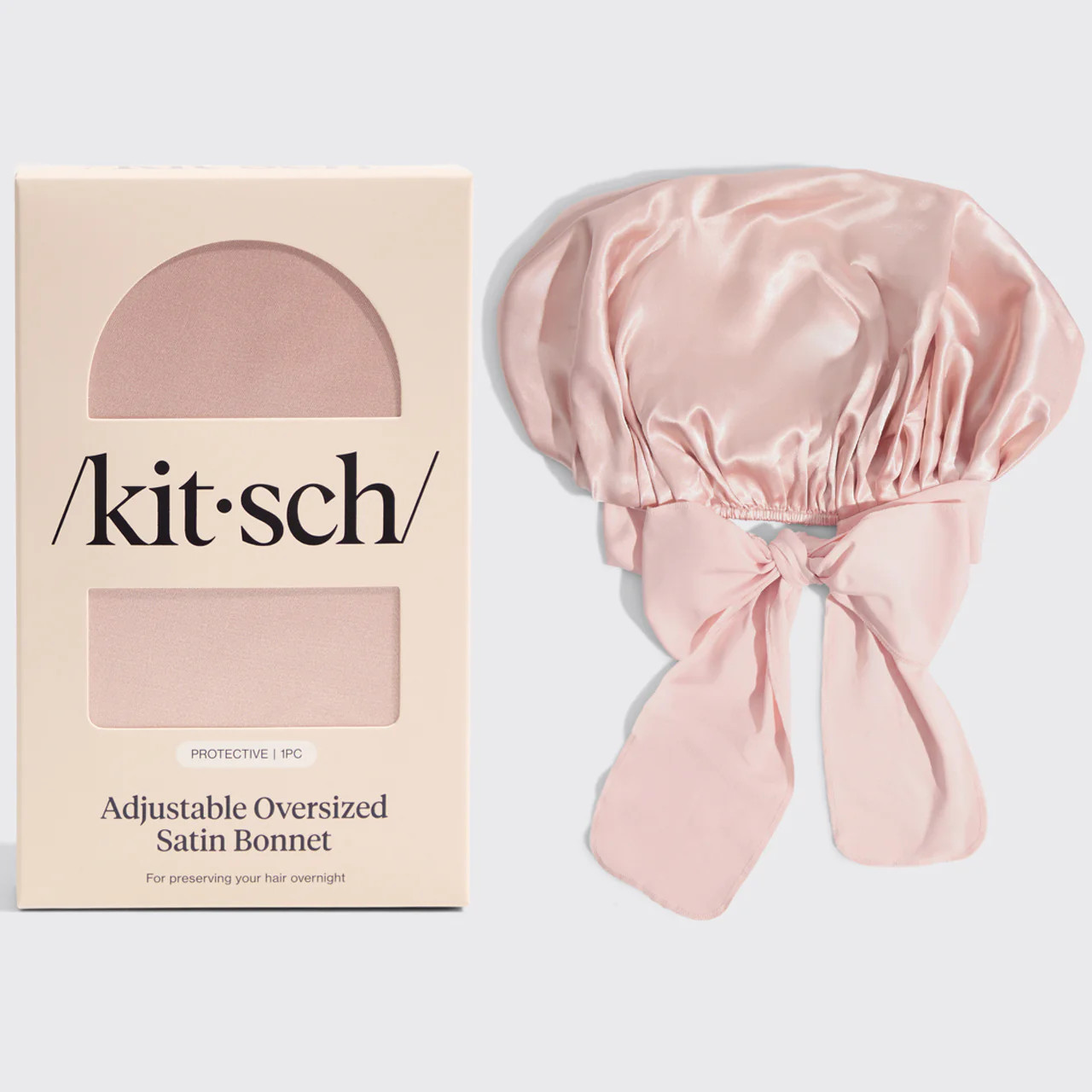 Blush Oversized Satin Bonnet | Kitsch