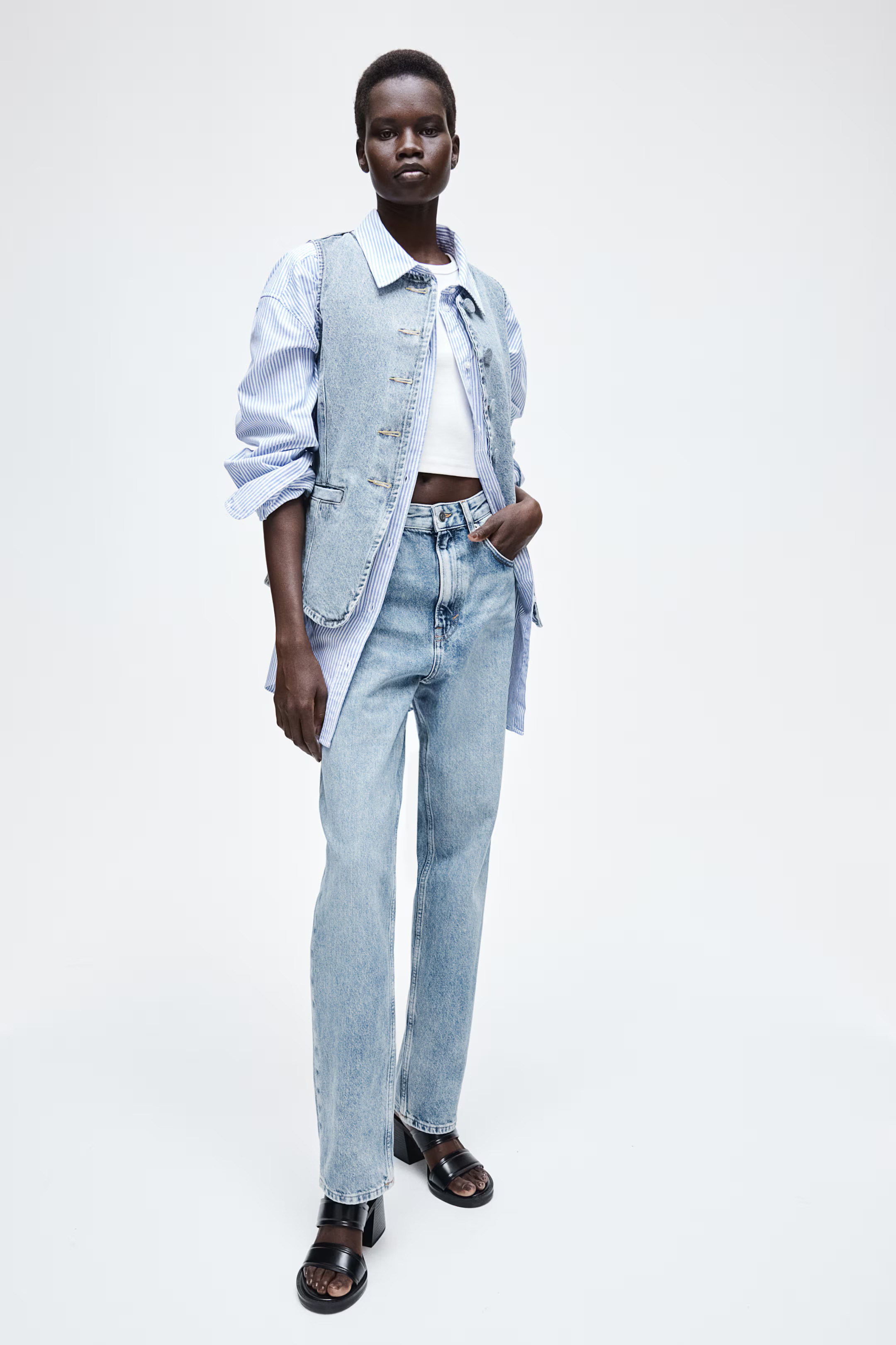 Straight High Jeans - Denimblau - Ladies | H&M AT | H&M (DE, AT, CH, NL, FI)