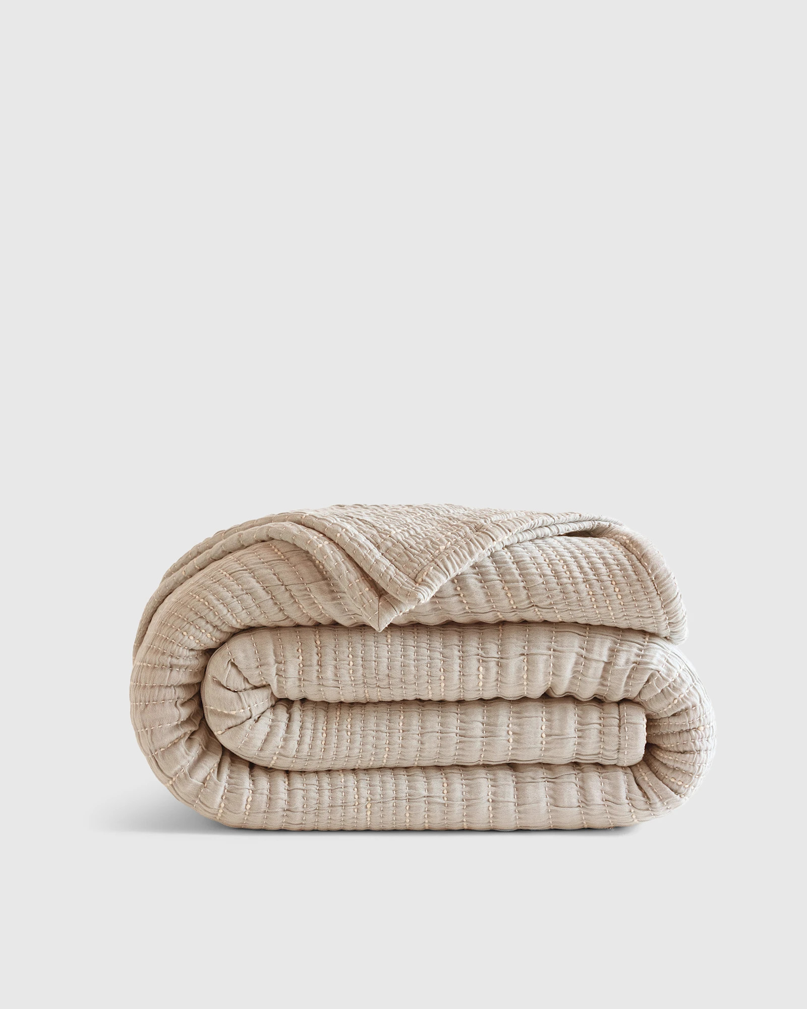 Organic Cotton Channel Stitch Coverlet | Quince