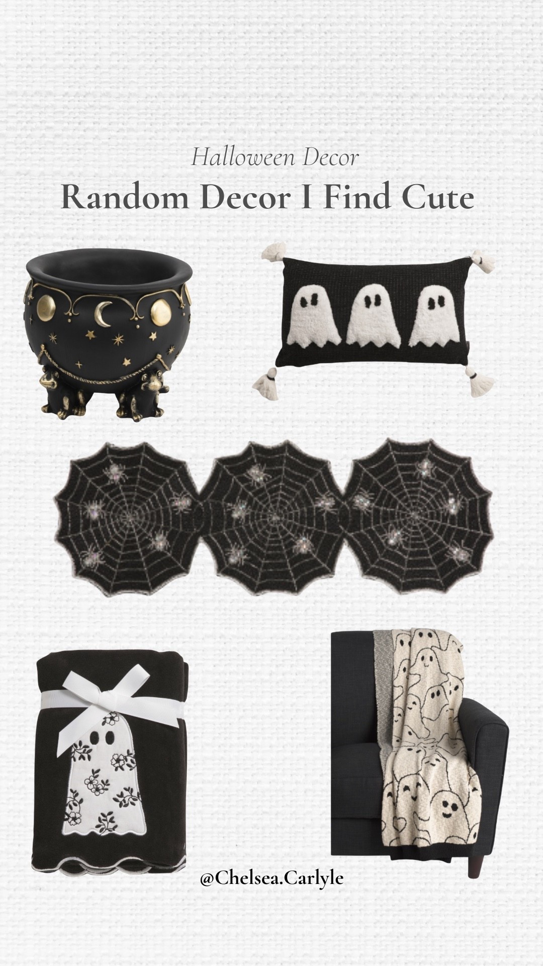 Random Halloween decor finds I find absolutely adorable - if any of this is your vibe, there’s more where that came from!

| Halloween decorations | indoor decorations | Halloween kitchen | Halloween cauldron | Halloween throw | Halloween blanket | Halloween pillow | Halloween tablescape |

#LTKSaleAlert #LTKSeasonal #LTKHome