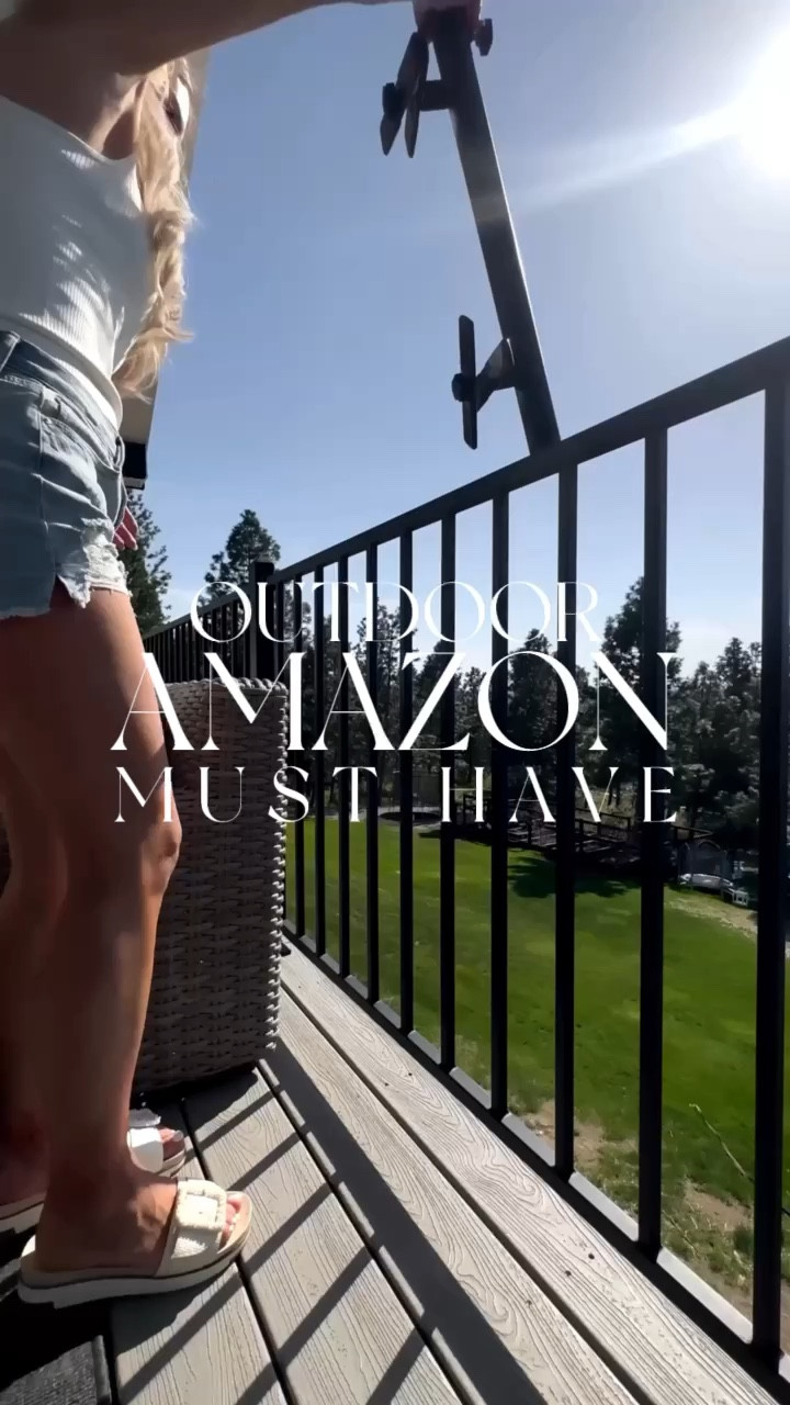 AMAZON OUTDOOR Must Have 

NO MORE UMBRELLA STANDS! For years we could not sit on our back deck starting in the afternoon until sunset because it was way too hot. After finding our deck umbrella holders and using our 9” umbrellas we can now sit on our deck anytime of the day. ⁣I also linked our umbrella holders that we use on the side of our dock at the cabin.
⁣
#thestyleeditcollective #modernhome #officeinspo #amazonhome #amazonfind #entertaining

#LTKhome #LTKSeasonal #LTKVideo