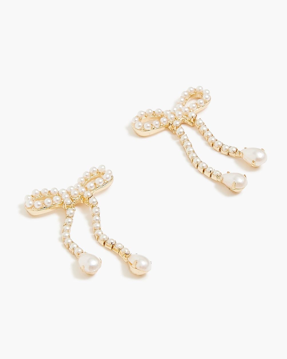 Pearl bow earrings | J.Crew Factory