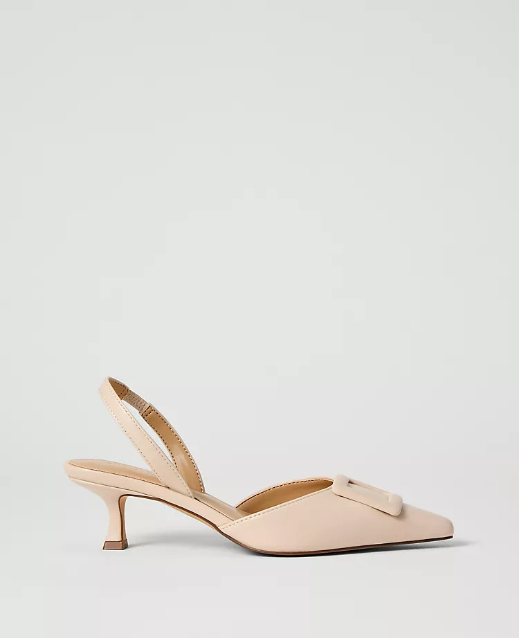 Leather Slingback Pump | Ann Taylor