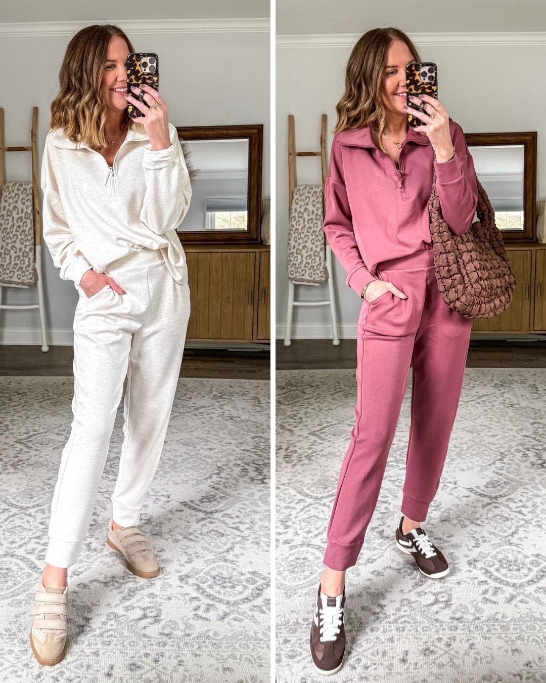 These matching sets feel like they cost $150 but the pieces are under $20. Size down in the pants. Travel outfit.



#LTKActive #LTKOver40 #LTKSeasonal