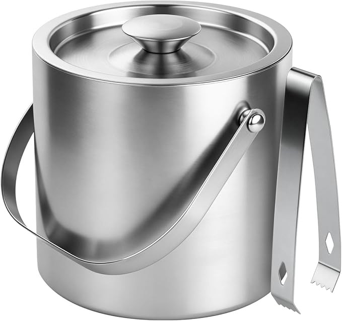 ChefBee Stainless Steel Ice Bucket - 3L Double-Wall Insulated Ice Buckets for Parties with Lid & ... | Amazon (US)