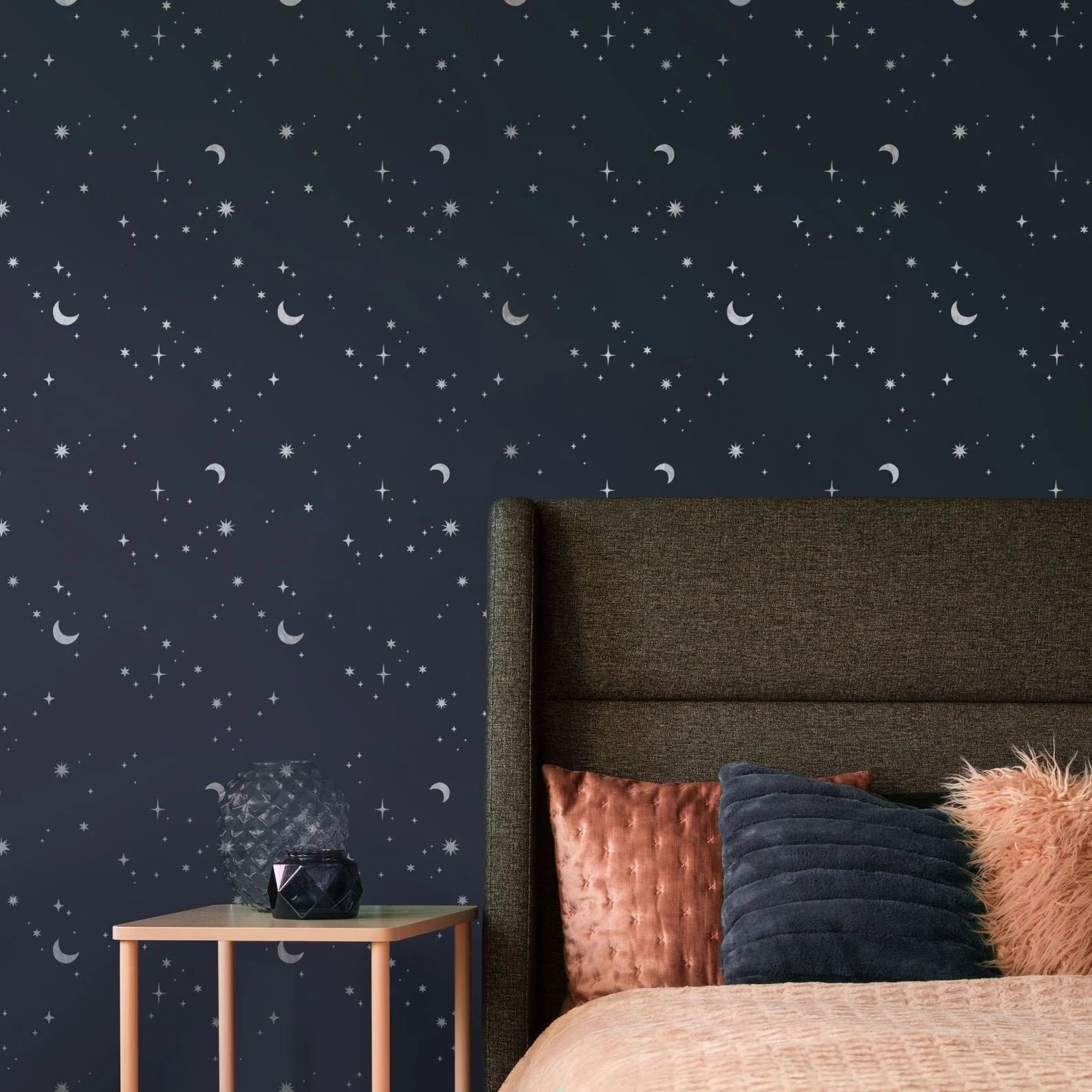 Celestial Wall Stencil - DIY Night Sky Stencil - Moon and Stars Design For Nursery Walls or Ceili... | Etsy (US)