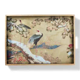 Momoyama Cranes and Flowers Lacquer Tray | The MET