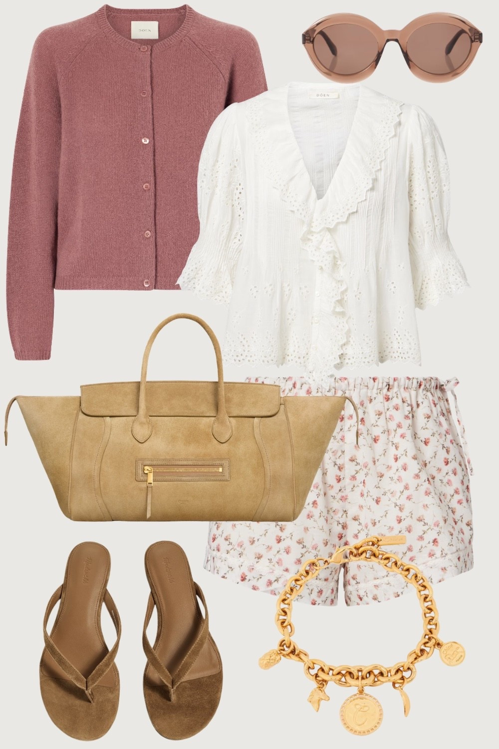 Everyday easy & early fall layering with this summer blouse and floral shorts ☀️I’d style the cardigan over my shoulders or around my waist. Found the Celine bag half off but linked similar as well!

Transitional outfit, summer to fall outfit, summer to fall style, fall transition outfit, fall cardigan, early fall blouse, done blouse, fall bag, suede fall bag, suede sandals, early fall outfits, early fall outfit inspo, fall transition style

#LTKgrwm #LTKootd #LTKSeasonal