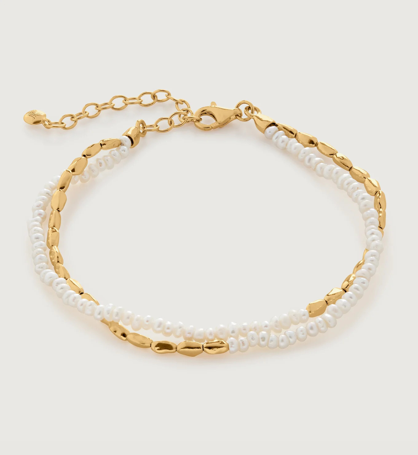 Mini Nugget Pearl Beaded Bracelet | Monica Vinader (Global)