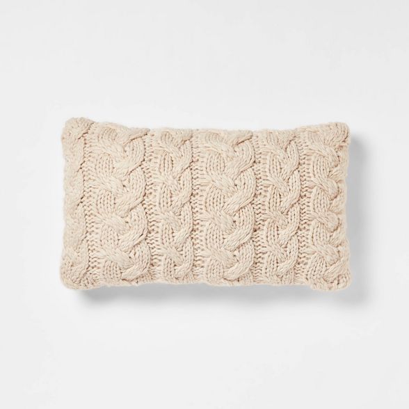 Chunky Cable Knit Throw Pillow - Threshold™ | Target