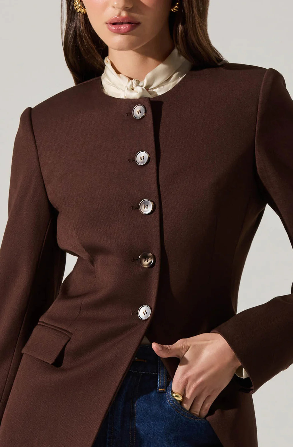 Bellmere Tailored Jacket - Brown / XS | ASTR The Label (US)
