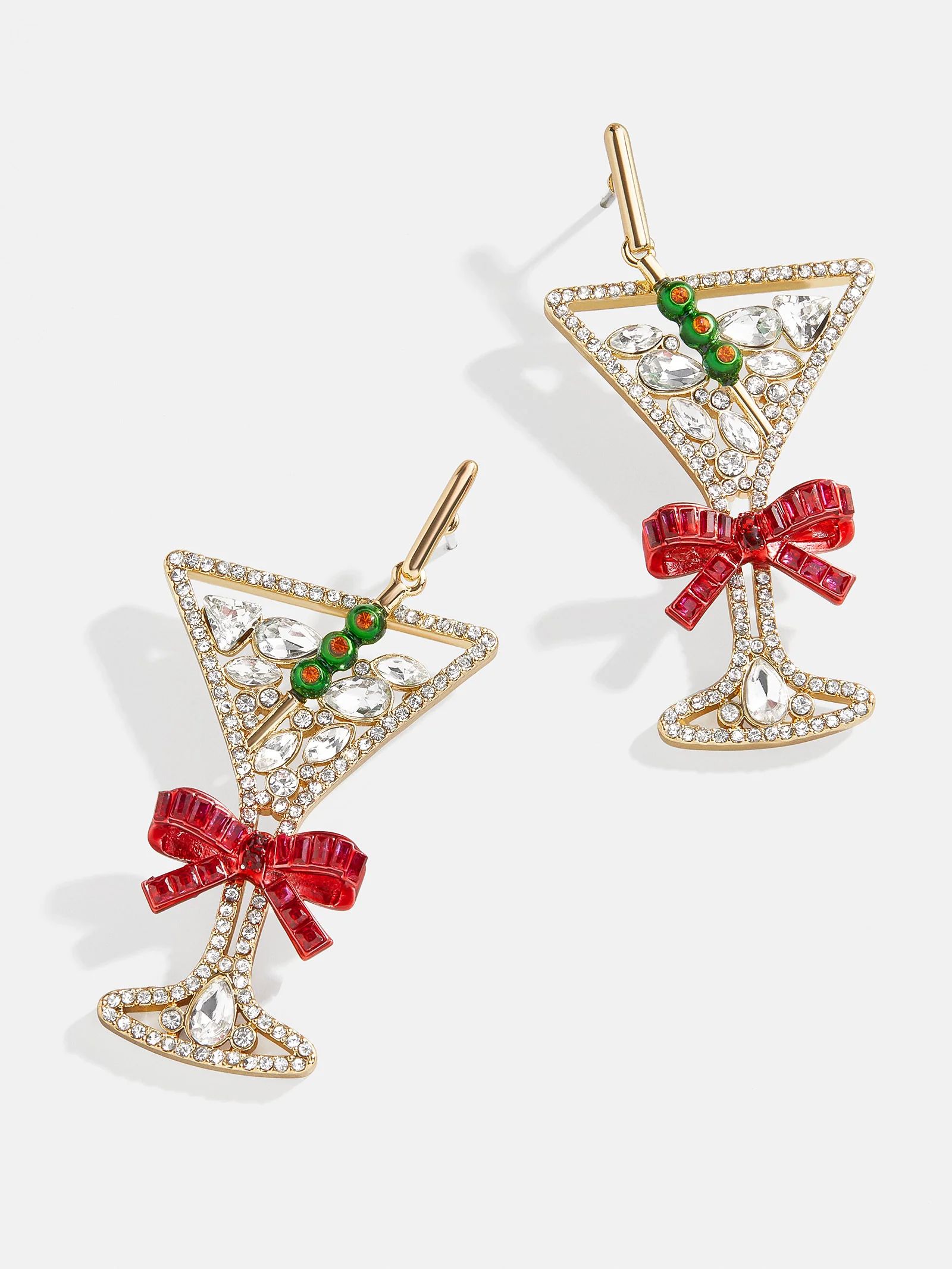 Holiday Spirits Earrings - Clear/Gold | BaubleBar (US)