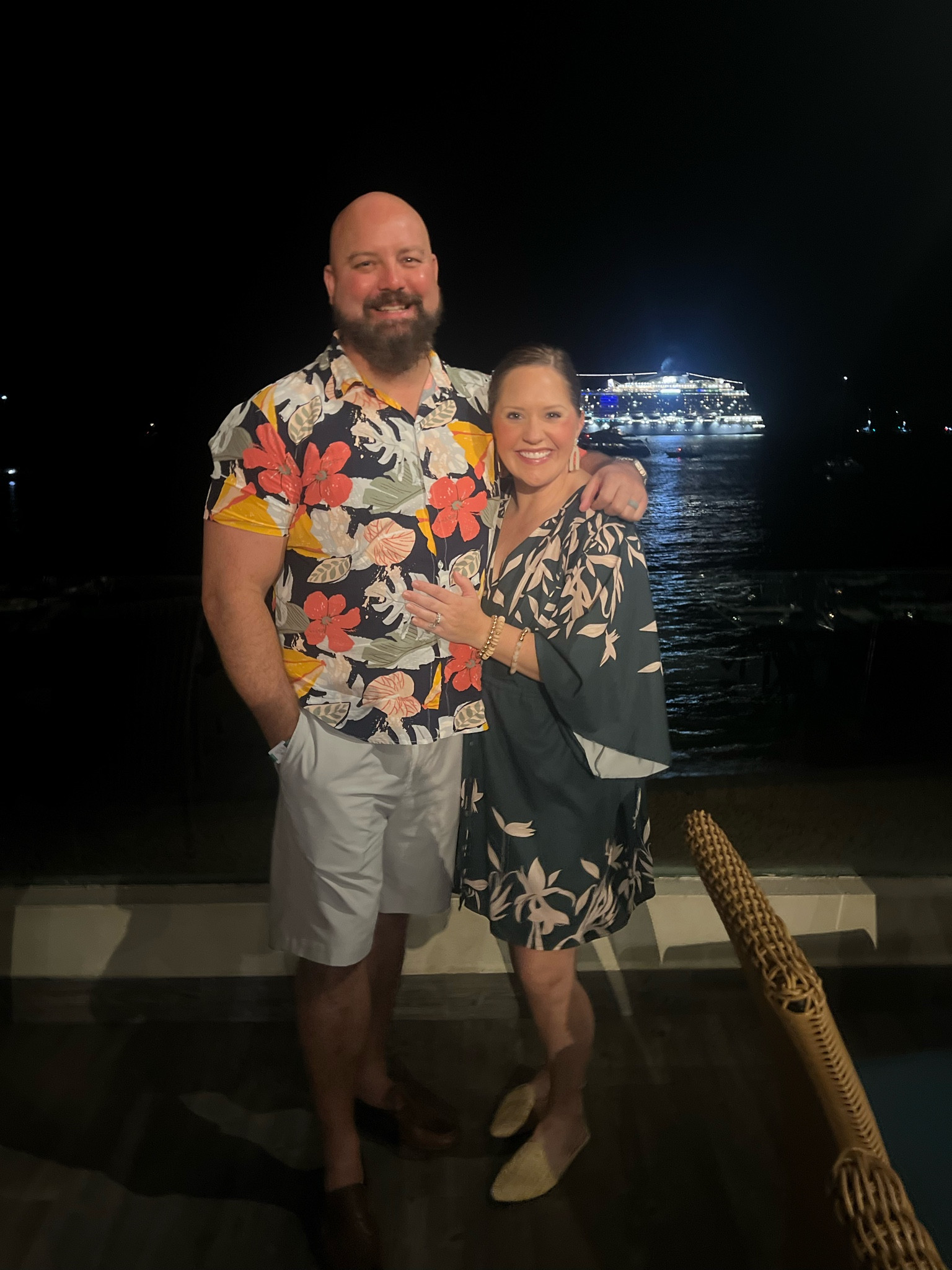 Dinner with a view! 

Dress runs big. I’m in a medium. 

Men’s shirt runs small. He’s in an XL (normal size) and he thought he would rip in the arms. 

#ltkmens 

#LTKFindsUnder50 #LTKTravel #LTKFamily