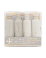 4pc Travel Bottle Set With Carry Pouch And Labels Sheet | Travel Accessories | Marshalls | Marshalls