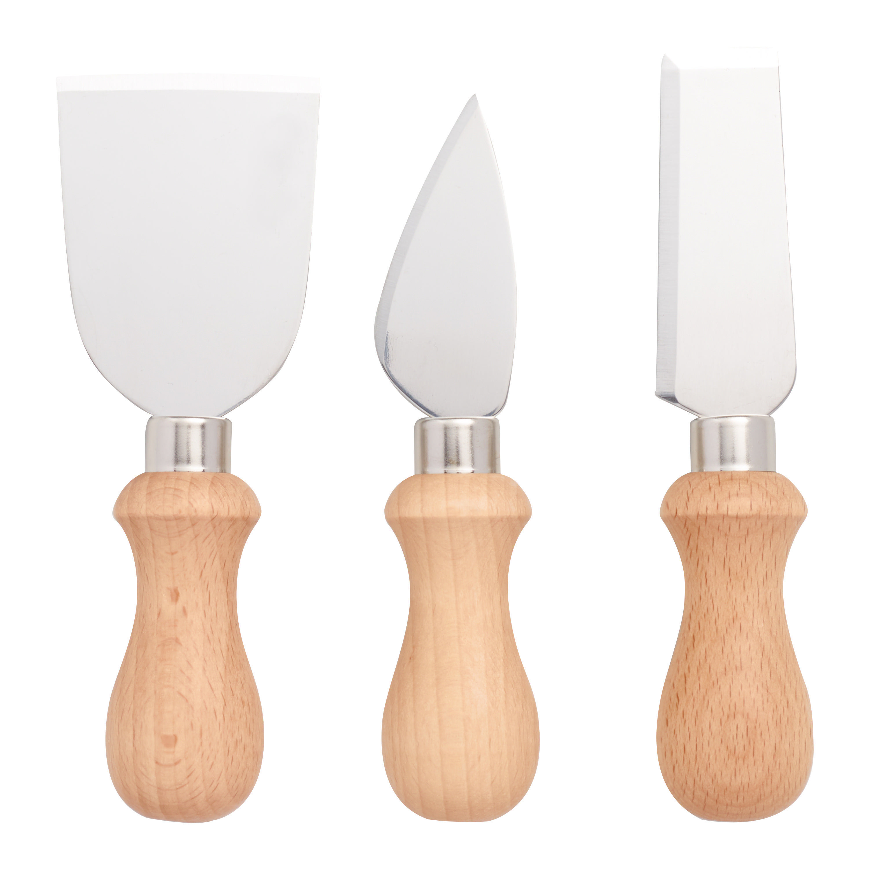 Wood and Metal Cheese Knives 3 Piece Set | World Market