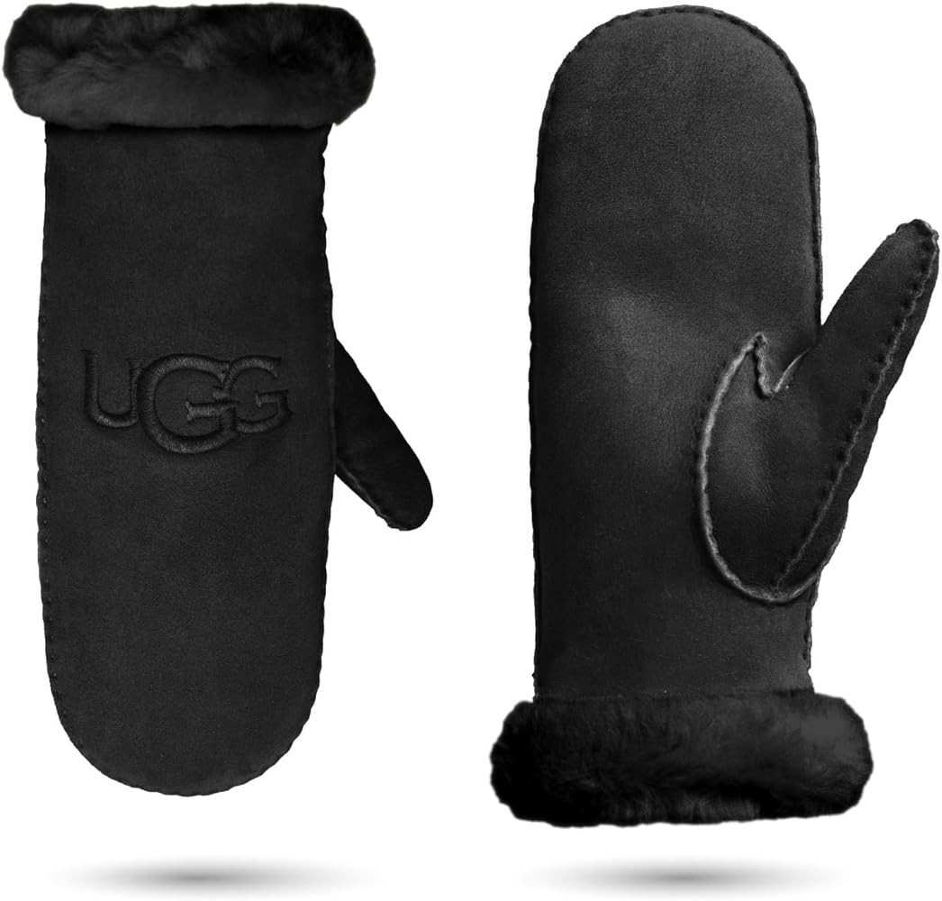 UGG womens Embroidered Water Resistant Sheepskin Mitten With Tech Palm | Amazon (US)
