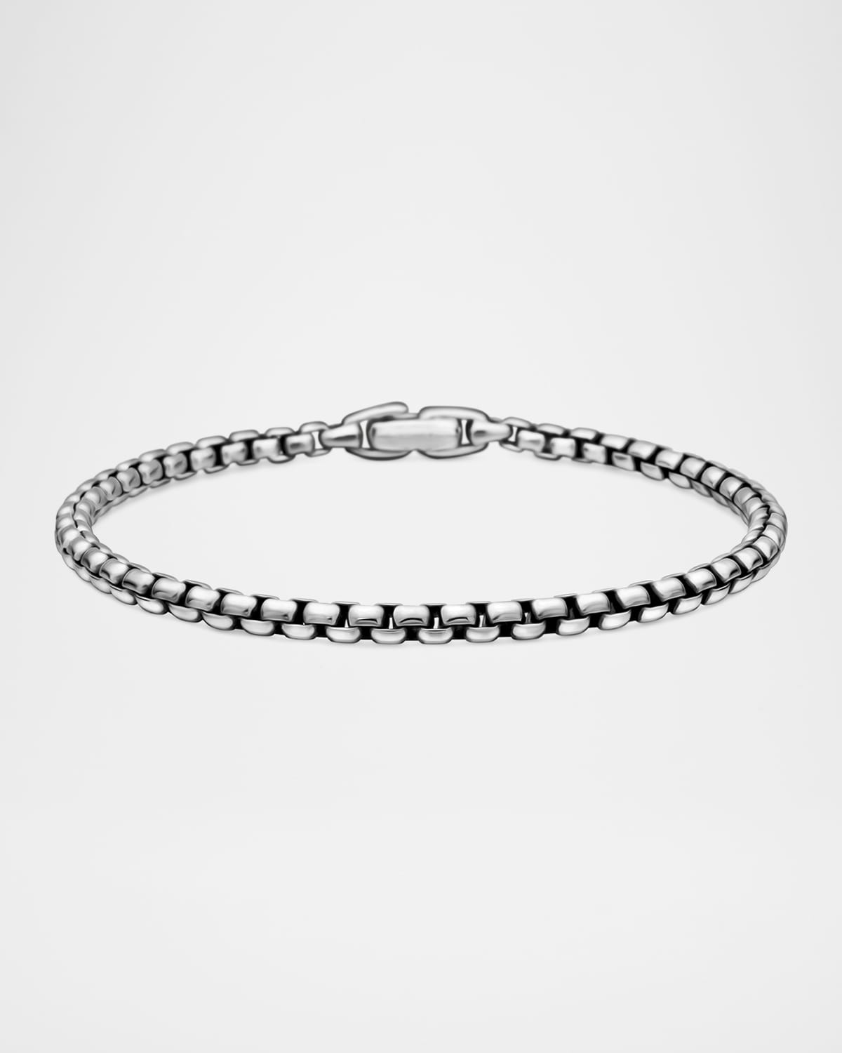 Men's Box Chain Bracelet in Silver, 4mm | Neiman Marcus