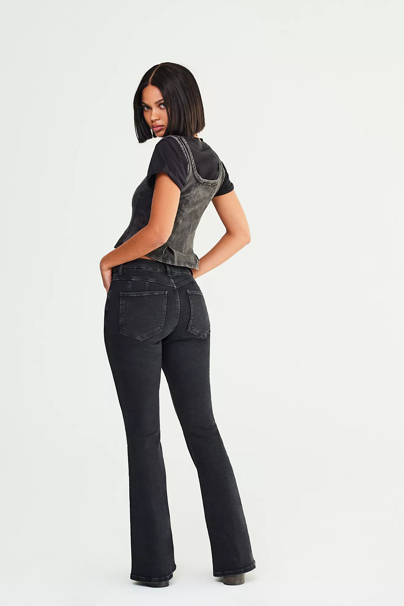 We The Free CRVY Infinite Stretch Pull-On Flare Jeans | Free People (Global - UK&FR Excluded)