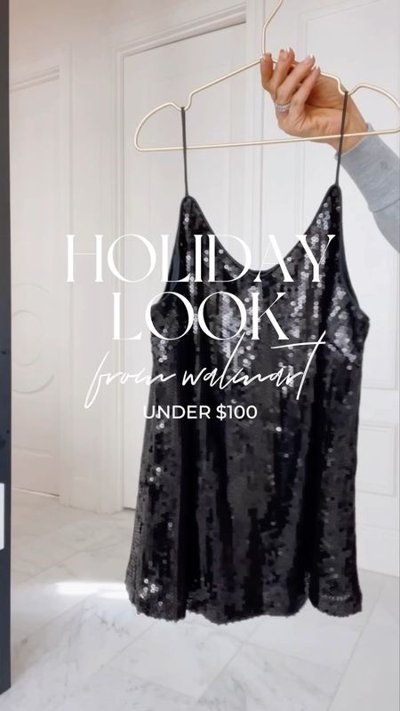 Holiday party outfit under $100

Top wearing size small 
Bottoms size 26 
Shoes fit tts 
@walmart #ad #walmartfashion #walmart 