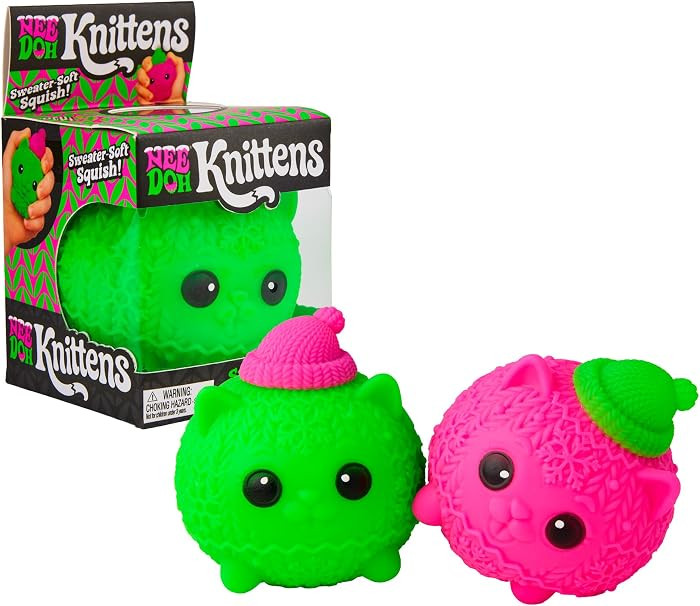 Schylling Needoh Squishmas Knittens - Sensory Squeeze Toy - Colors May Vary (Pack of 1) | Amazon (US)