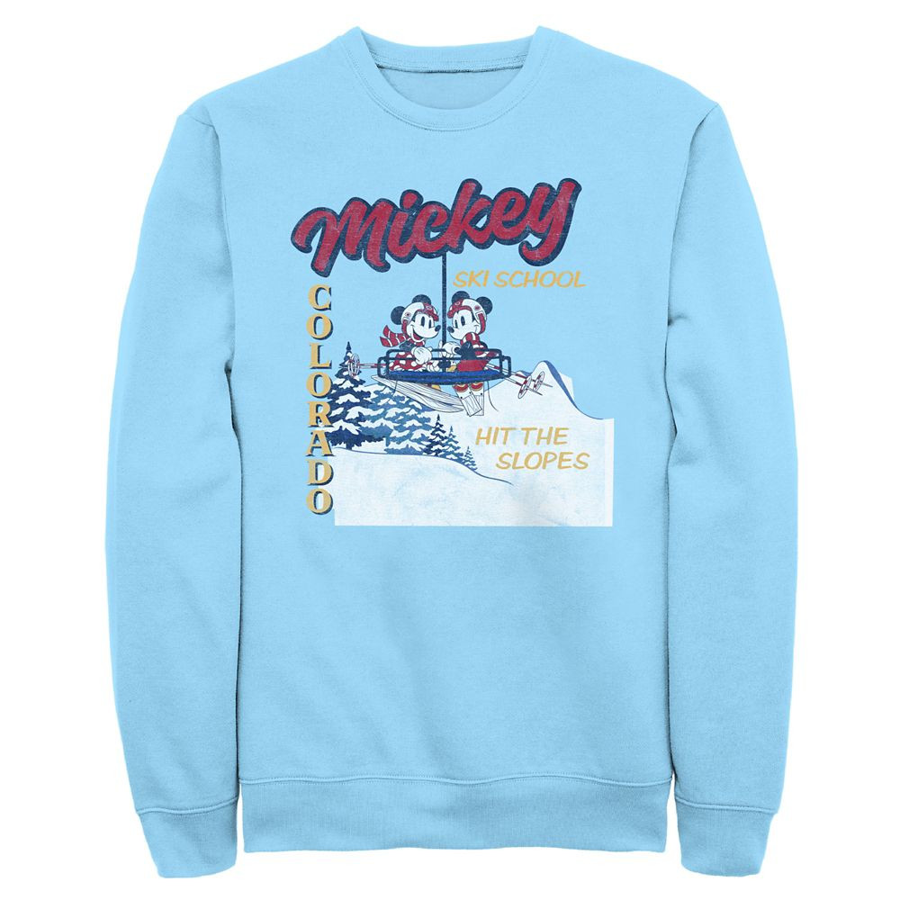 Mickey and Minnie Mouse ''Ski School'' Pullover Sweatshirt for Adults | Disney Store