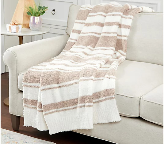 Barefoot Dreams CozyChic Variegated Stripe Blanket 45" x 60" - QVC.com | QVC
