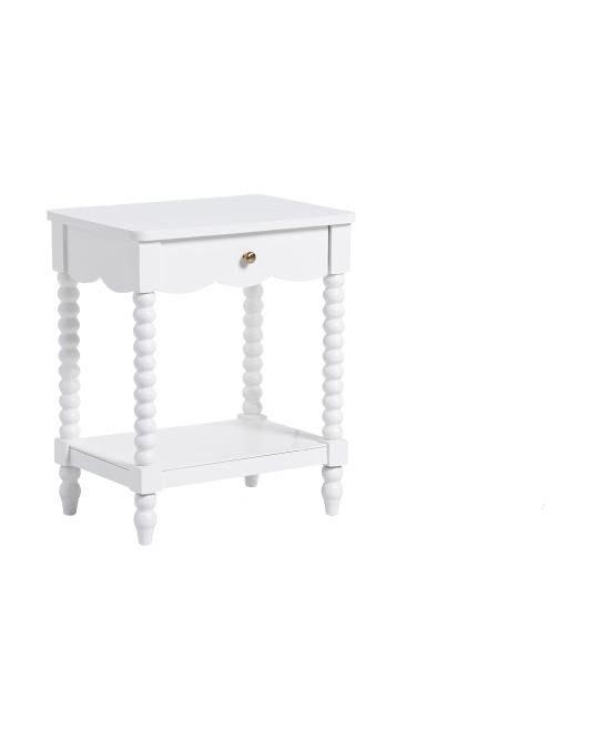 20x14x24 1 Drawer Scallop Spindle Leg Side Table | TJ Maxx