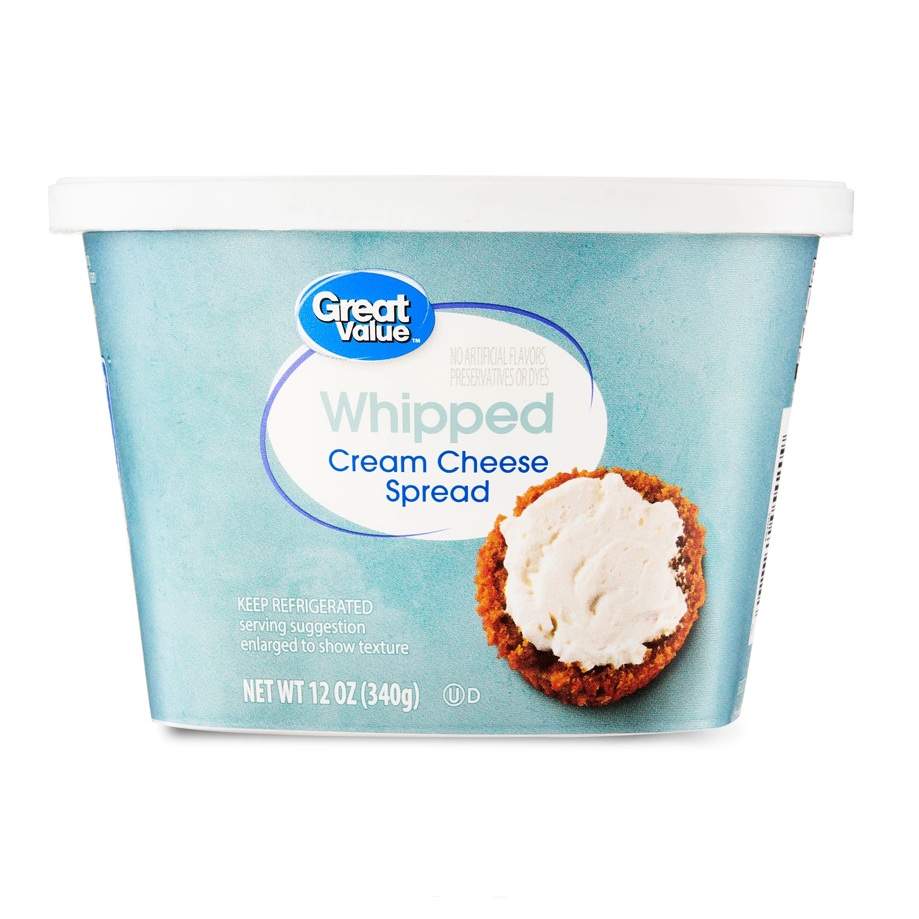 Great Value Whipped Original Cream Cheese Spread, 12 oz Tub (Refrigerated) - Walmart.com | Walmart (US)
