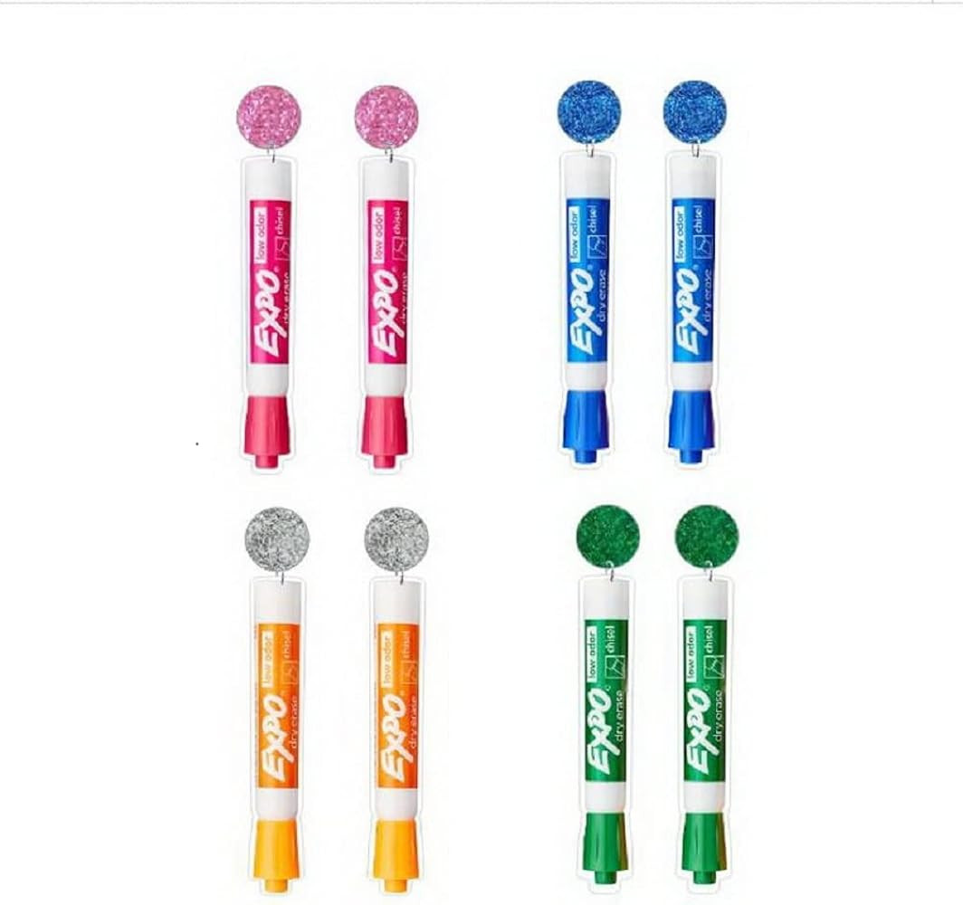 Beaded Pencil Earrings Teacher Earrings for Women Handmade Funny Pencil Book Drop Dangle Earrings... | Amazon (US)