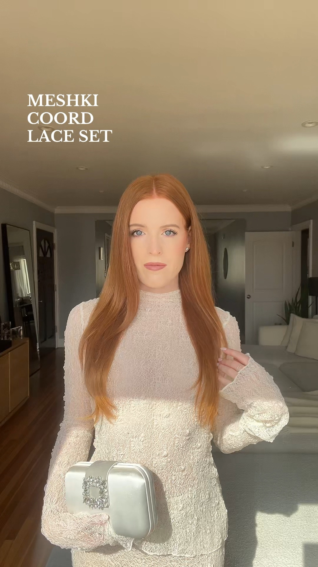 MESHKI lace matching set 🤍 

#LTKMostLoved #LTKStyleTip