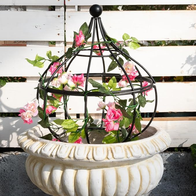 Sturdy Metal Garden Obelisk Trellis for Climbing Plants - 12" x 8.1" Versatile Support for Roses,... | Amazon (US)