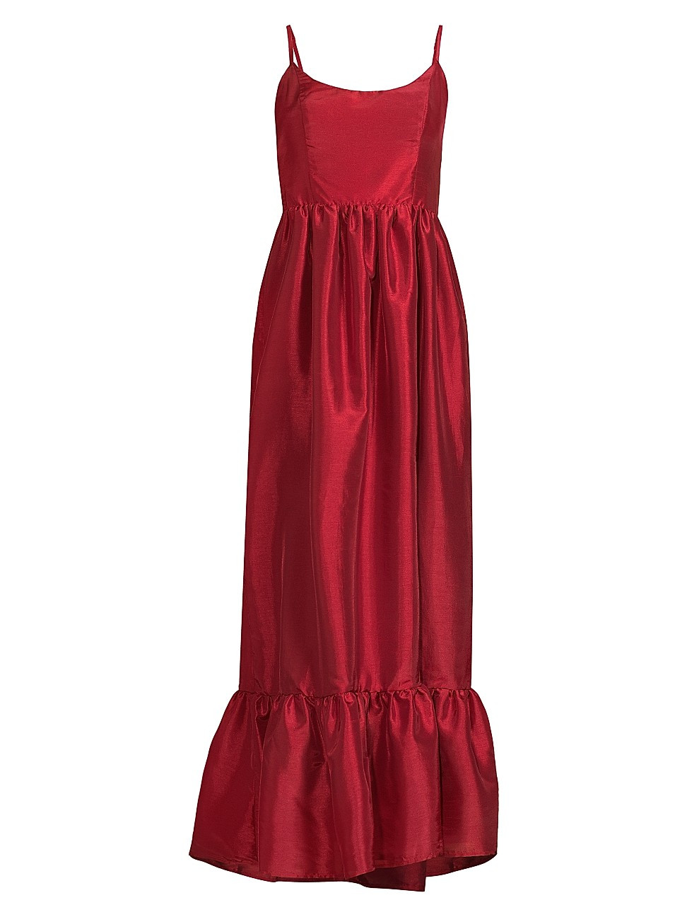 Women's Carmichael Shantung Maxi Dress - Brick - Size XXS | Saks Fifth Avenue