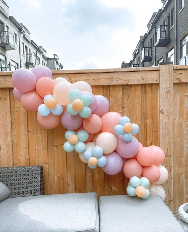 Daisy Flower Girl Boho Pink Peach DIY Balloon Garland Kit  | Etsy | Etsy (US)