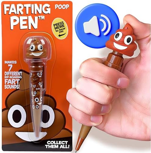 Farting Poop Pen Makes 7 Funny Fart Sounds - Perfect Stocking Stuffers for Kids, Teens & Boys - T... | Amazon (US)
