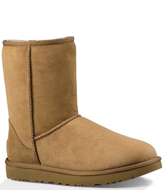 UGG® Classic Short II Suede Water-Repellent Boots | Dillard's