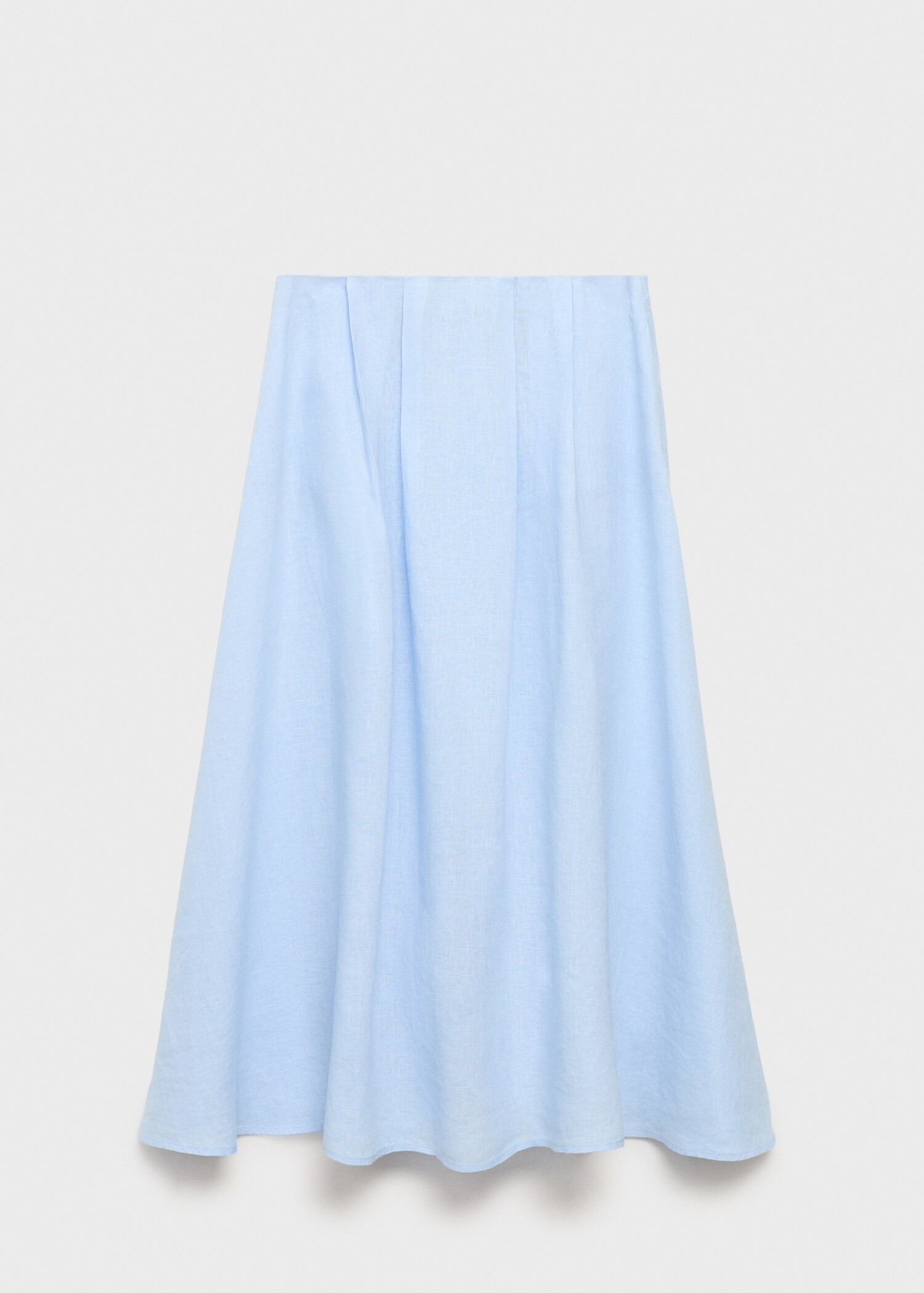 Linent skirt with pleat detail - Women | MANGO United Kingdom | MANGO (UK)
