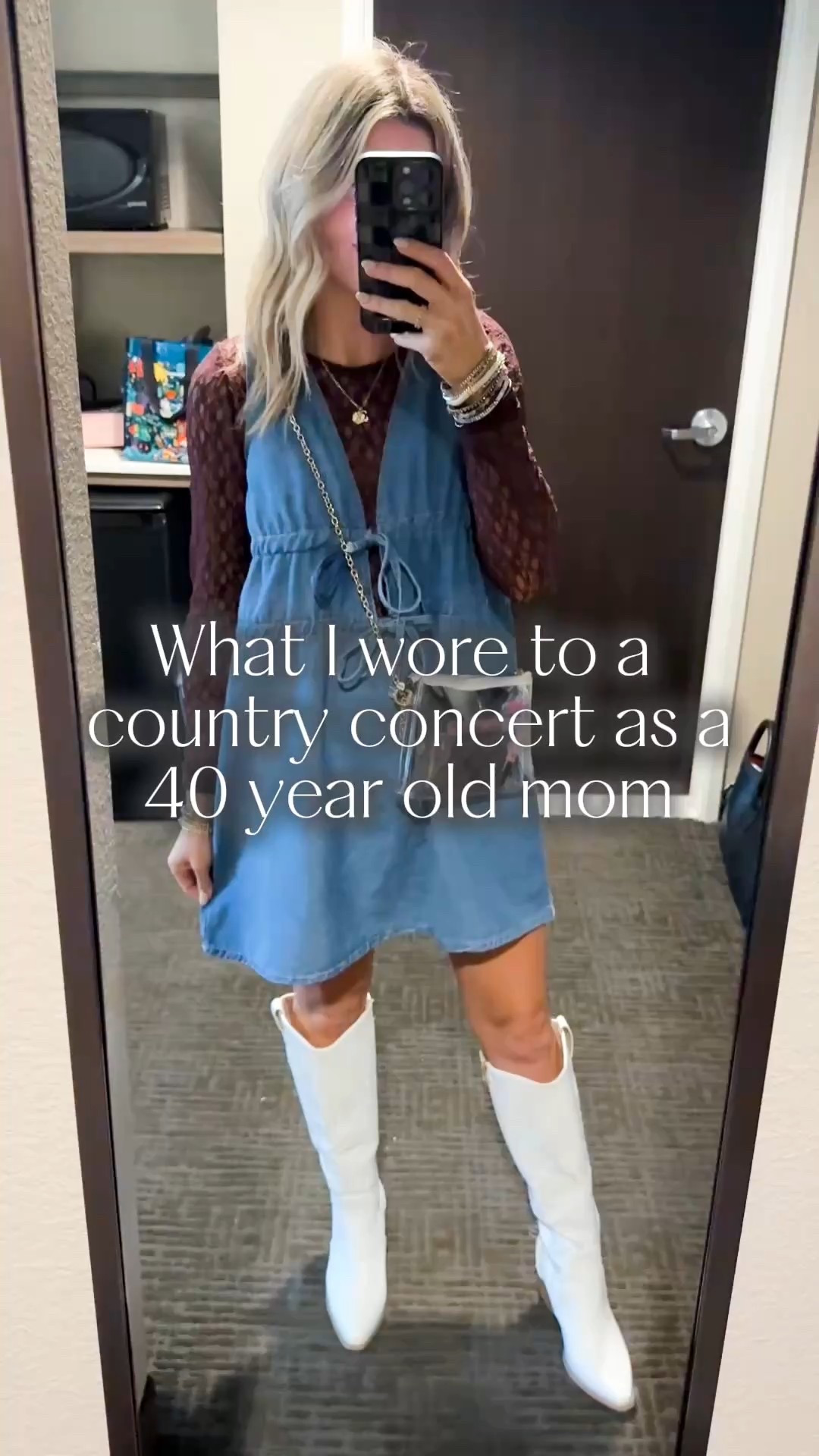 What I wore last weekend to a country concert🤠🤍 this denim dress can be worn all year long! Love it fall with a lace top and boots 👢 Wearing a size small in the dress and the top! #countryconcertoutfit

#LTKStyleTip #LTKFindsUnder50 #LTKPetite