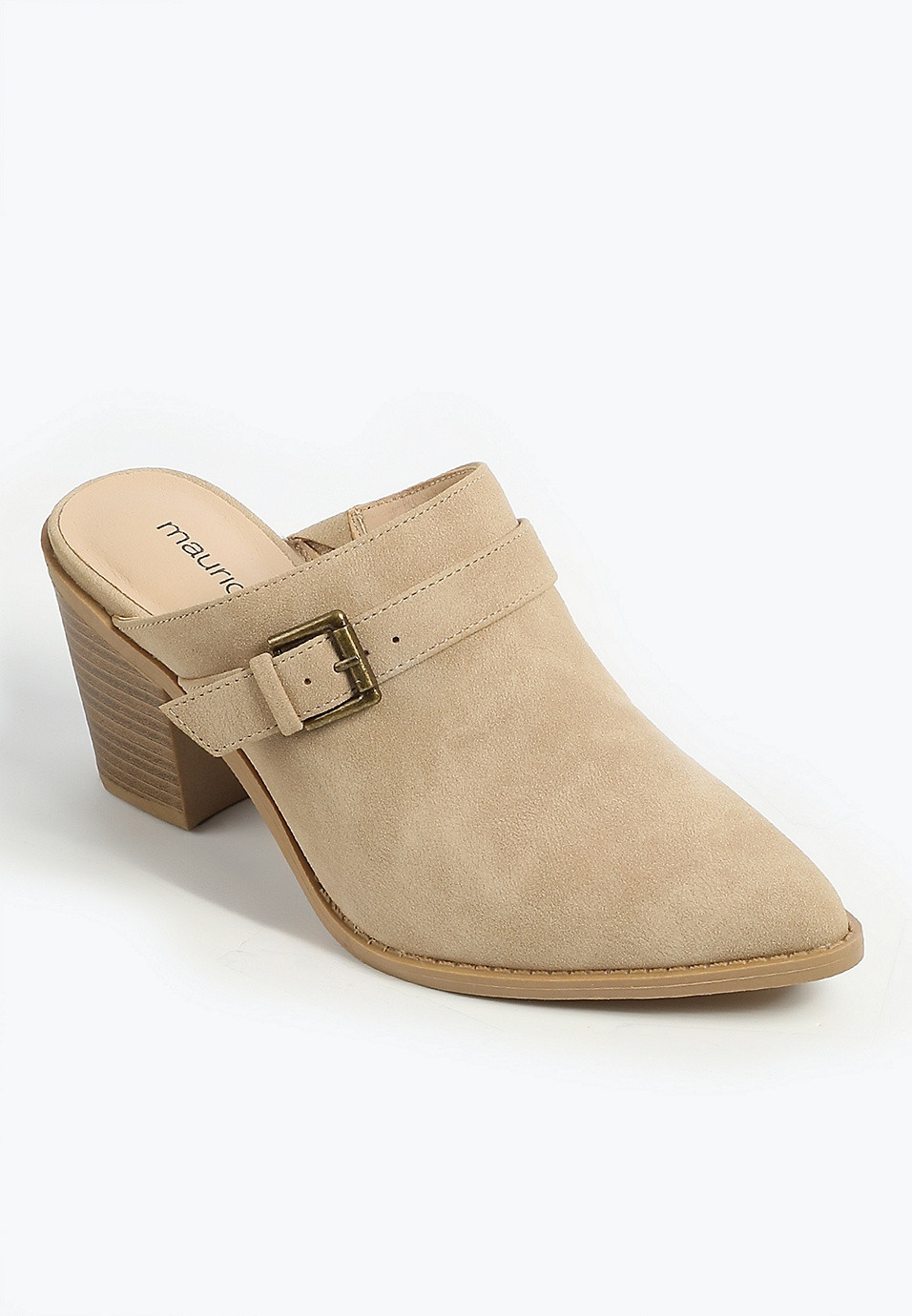 SuperCush Suede Closed Toe Mule Heel | Maurices