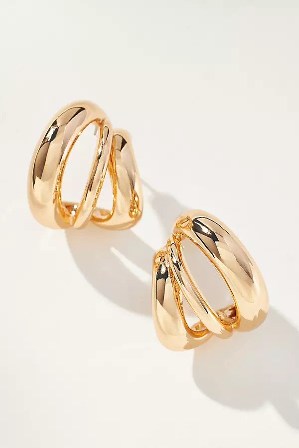 Triple Curve Huggie Earrings | Anthropologie (US)