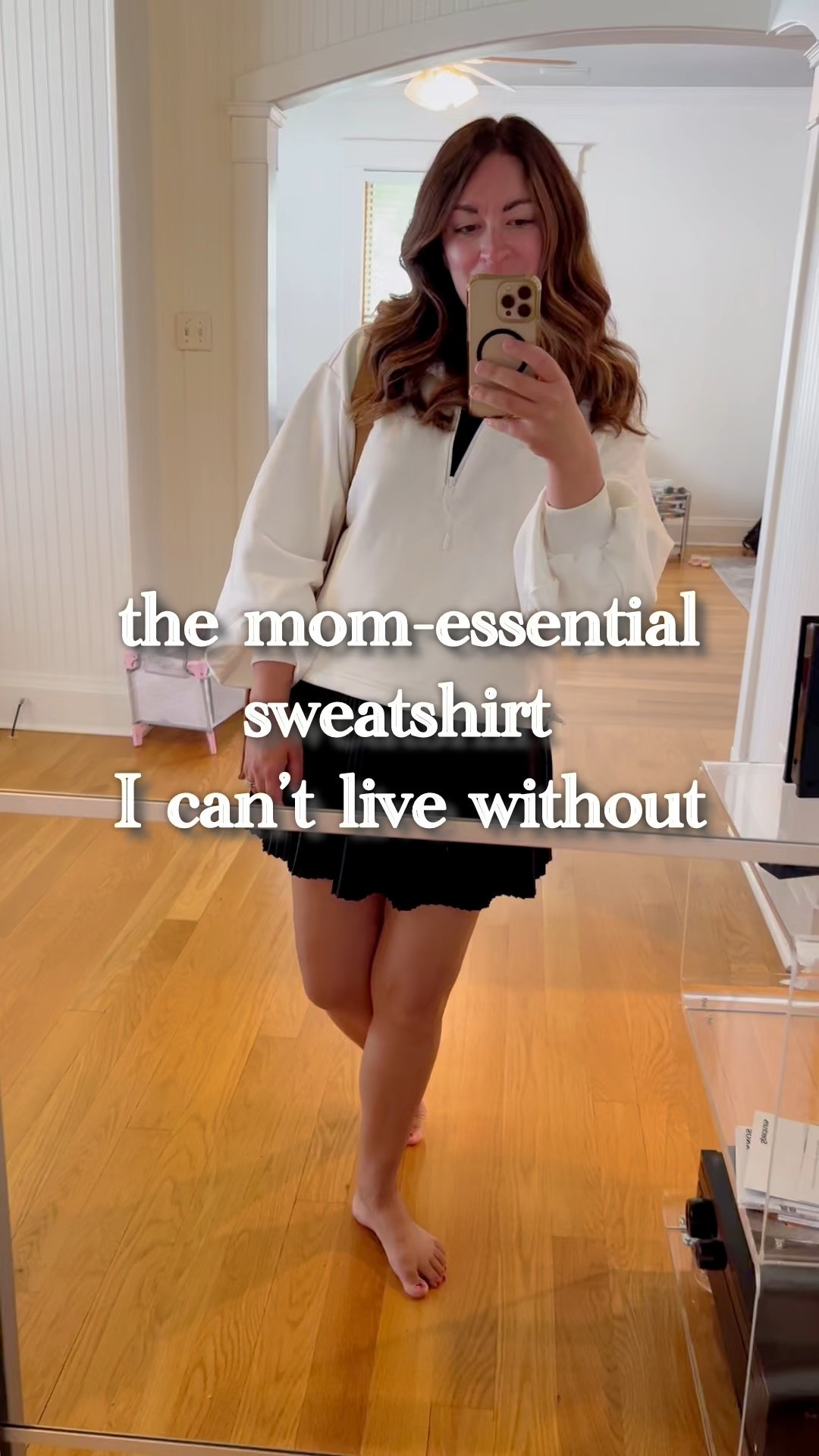 My new cotton terry tennis half zip from lulu 😍 #lululemon #momoutfit #fallsweatshirt